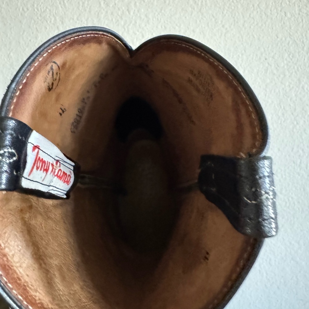Tony Lama black teju lizard  Cowboy Boots - Picture 3 of 4